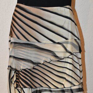 Vintage Monica Magni Asymmetrical ruffled Silk Skirt US 8 - NWT